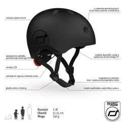 Kaski Dla Dzieci|Przydatne Akcesoria | Scootandride Kask S-M dla dzieci 3+ Black