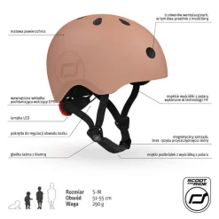 Kaski Dla Dzieci|Przydatne Akcesoria | Scootandride Kask S-M dla dzieci 3+ Mocha