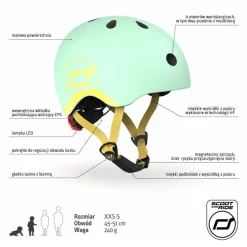 Kaski Dla Dzieci|Przydatne Akcesoria | Scootandride Kask XXS-S dla dzieci 1rż+Kiwi