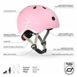 Kaski Dla Dzieci|Przydatne Akcesoria | Scootandride Kask XXS-S dla dzieci 1rż+ Rose