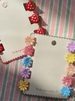 Akcesoria Do Włosów | Konges slojd Klamerki do włosów Mini Flower, 10 szt. - multi