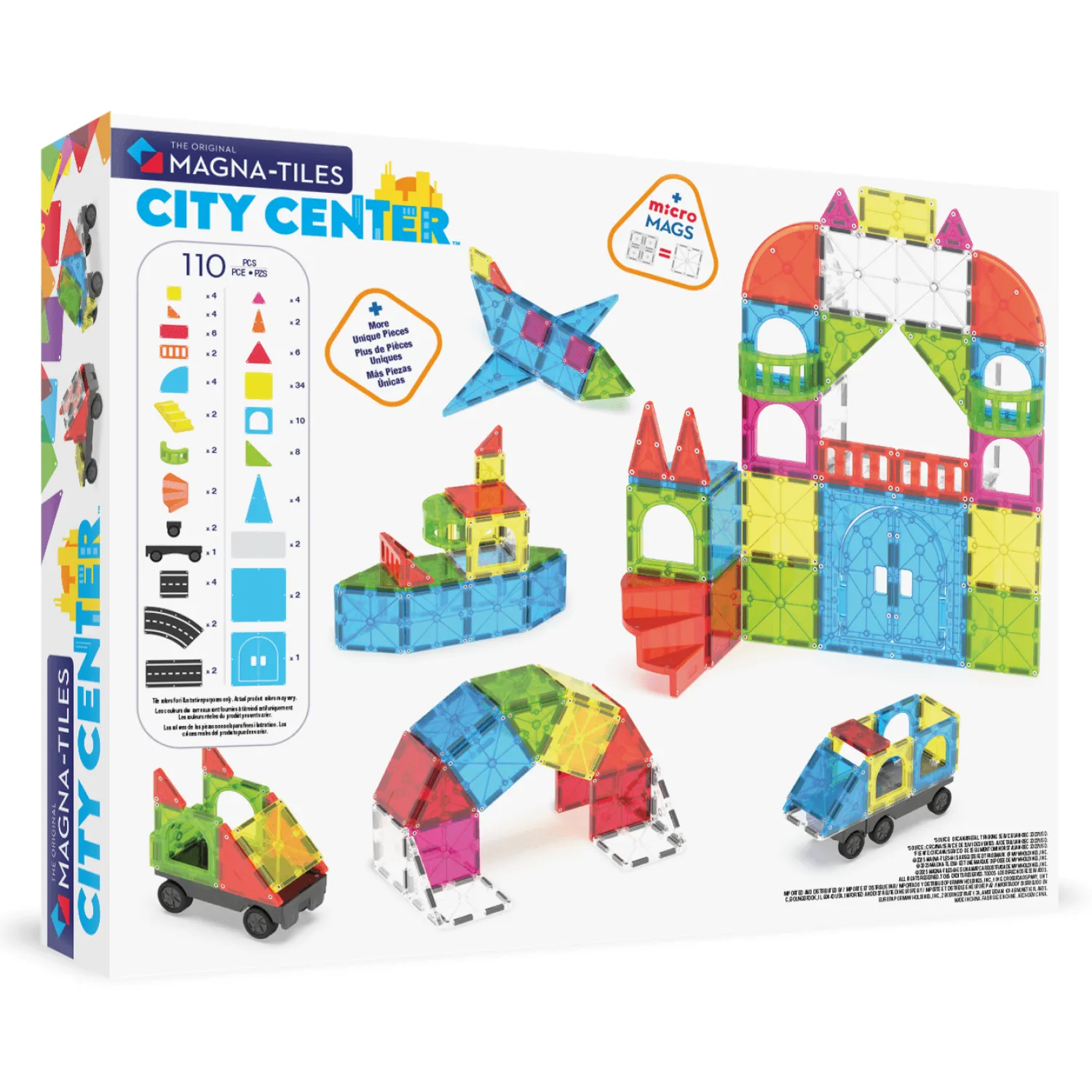 Magnetyczne|Klocki | Magna-Tiles Klocki Magnetyczne City Center 110 el.