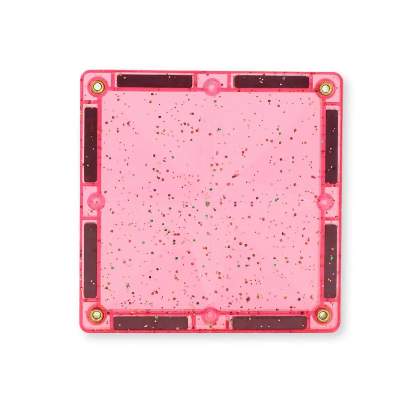 Klocki magnetyczne Glitter Tiles Pack Transparent & Pink - 16 el.
