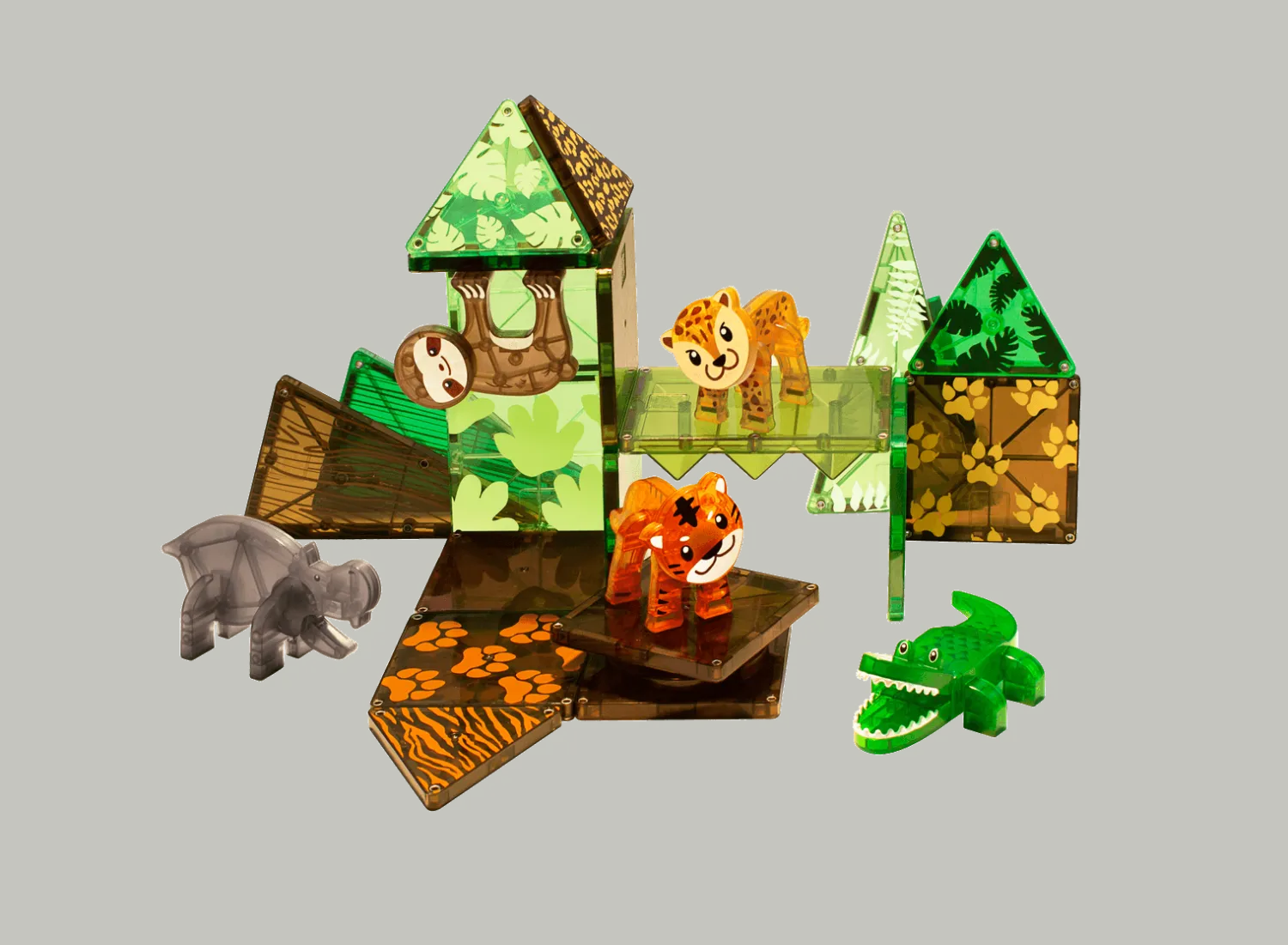 3 Lata +|4 Lata + | Magna-Tiles Klocki Magnetyczne Jungle Animals 25 el.
