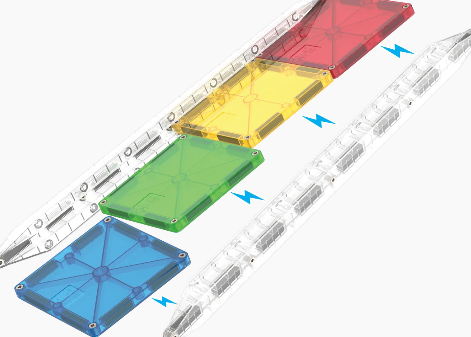 3 Lata +|4 Lata + | Magna-Tiles Klocki magnetyczne Rail Racers XL 90 el.