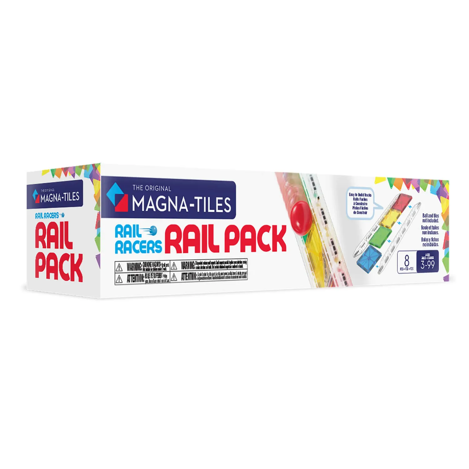 6 Lat+|3 Lata + | Magna-Tiles Klocki Magnetyczne Rail Racers Rail Pack