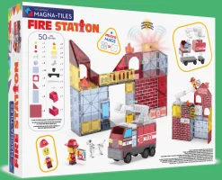 3 Lata +|4 Lata + | Magna-Tiles Klocki magnetyczne Remiza Strażacka 50 el.