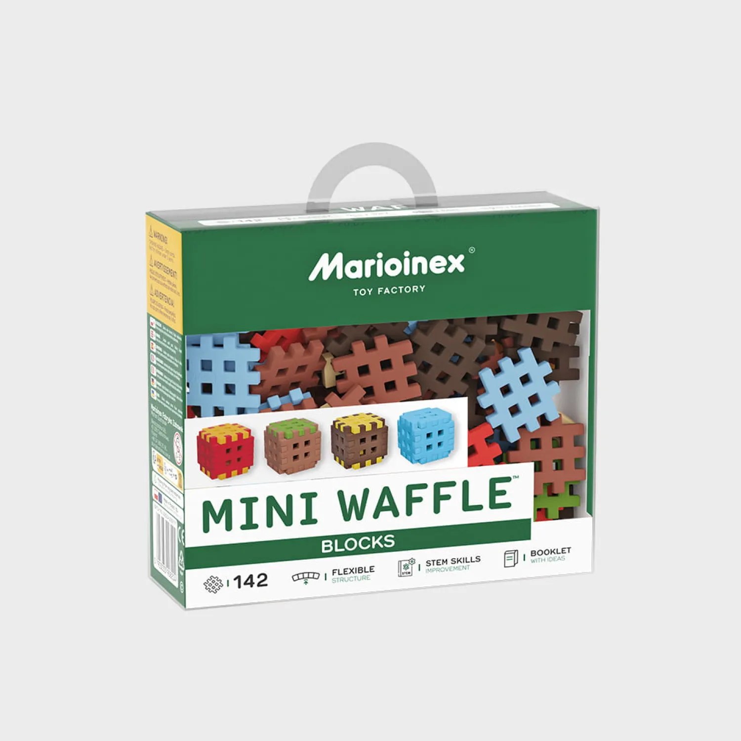 8 Lat+|7 Lat+ | Marioinex Klocki Mini Waffle Blocks 142el.