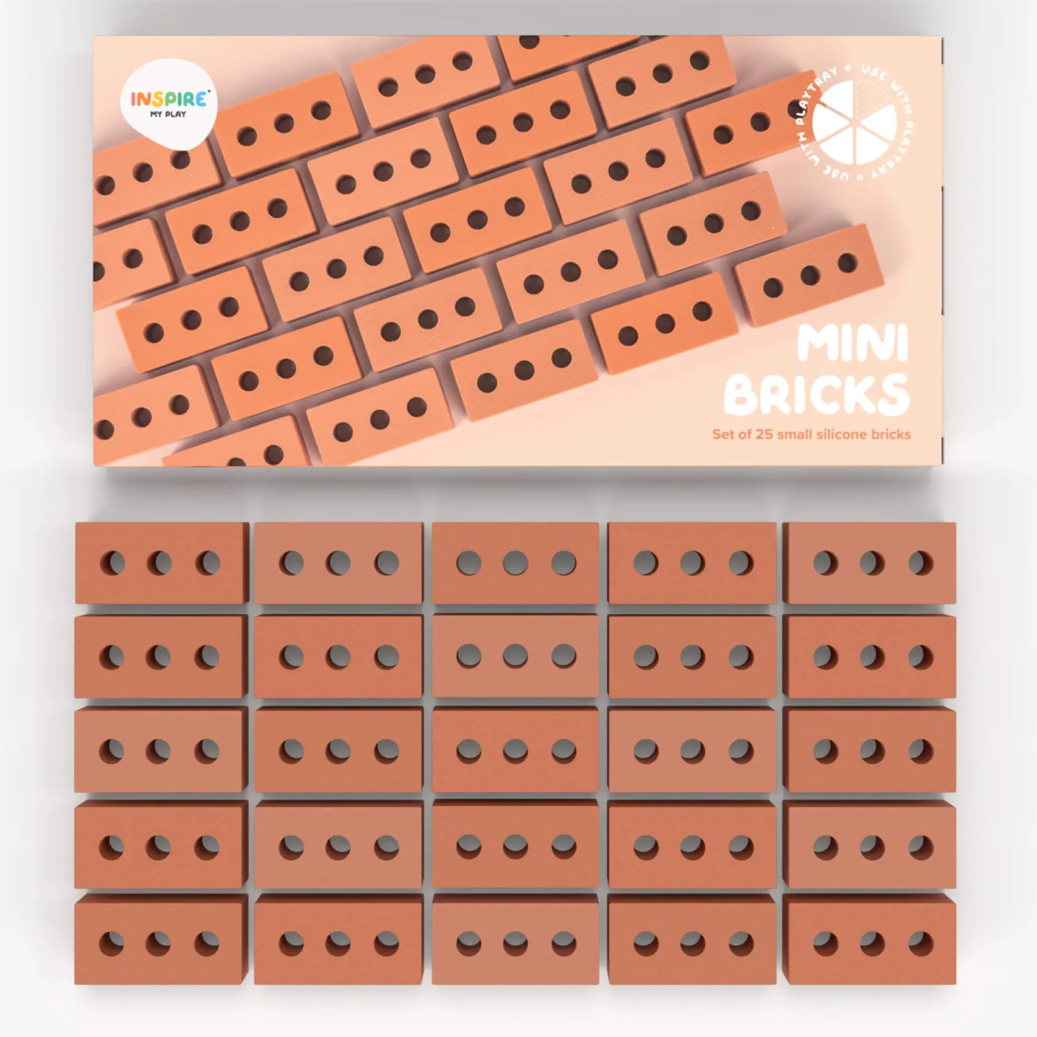 Aktywizujące|3 Lata + | Inspire My Play Klocki silikonowe do zabaw sensorycznych mini - cegły
