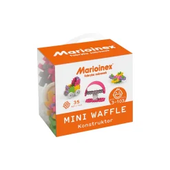 6 Lat+|3 Lata + | Marioinex Klocki waffle MINI konstruktor dziewczynka 35 szt.