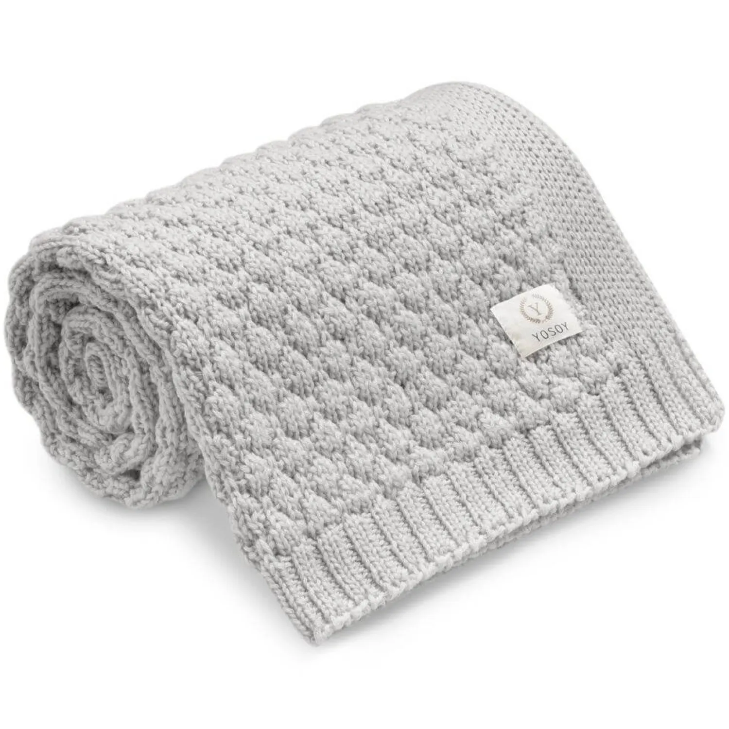 Kocyki|Kocyki | YOSOY Koc dziany 100% merino wool BUBBLES krem melanż