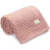 Koc dziany 100% merino wool BUBBLES jasny brudny róż