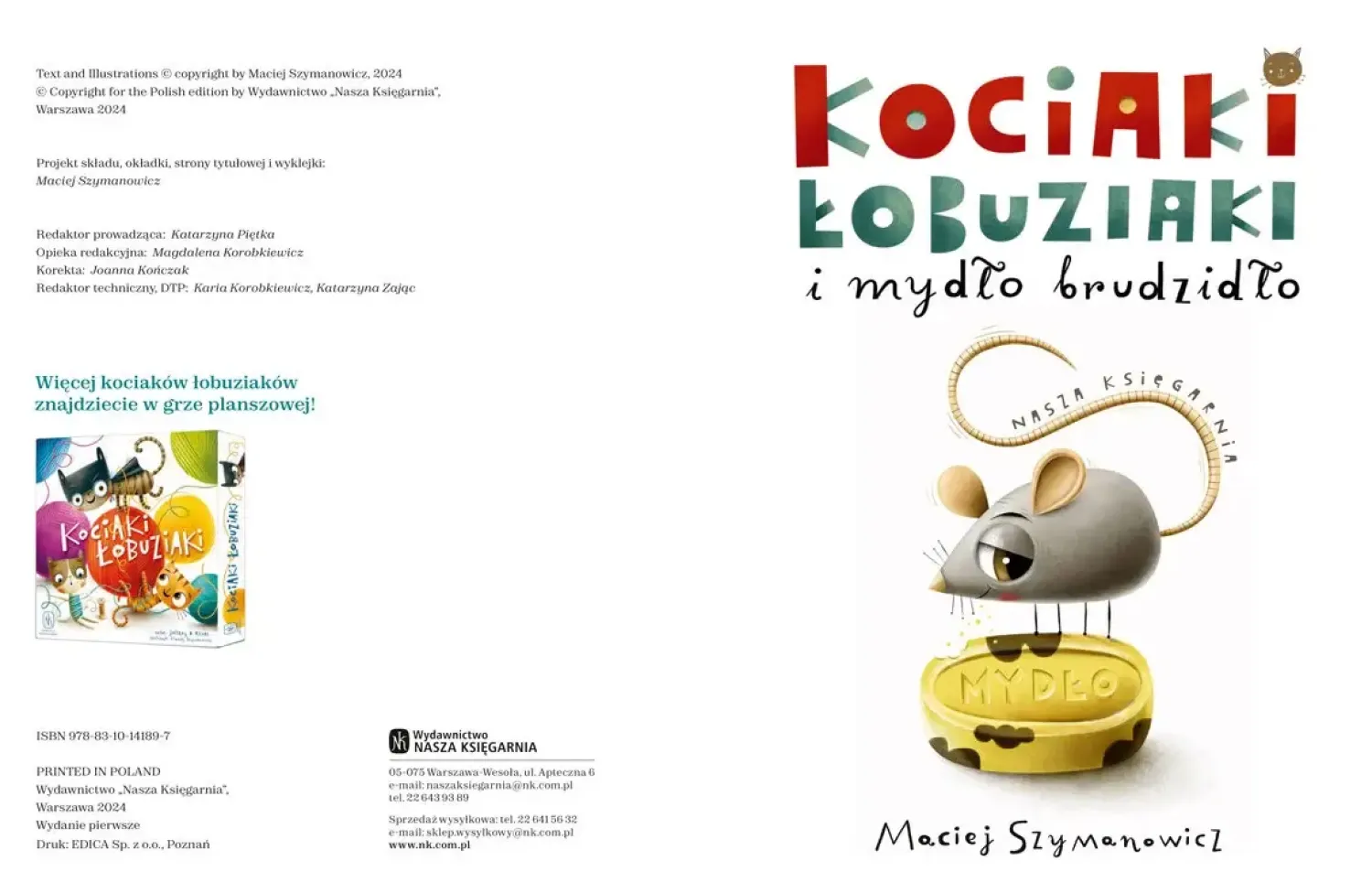 5-8 Lat|2-5 Lat | Wydawnictwo Nasza Księgarnia Kociaki łobuziaki i mydło brudzidło