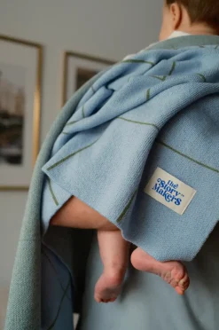 Koc merino 80 x 105 cm - baby blue