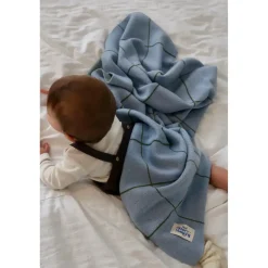 Koc merino 80 x 105 cm - baby blue