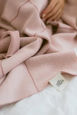 Koc merino 80 x 105 cm - różowy