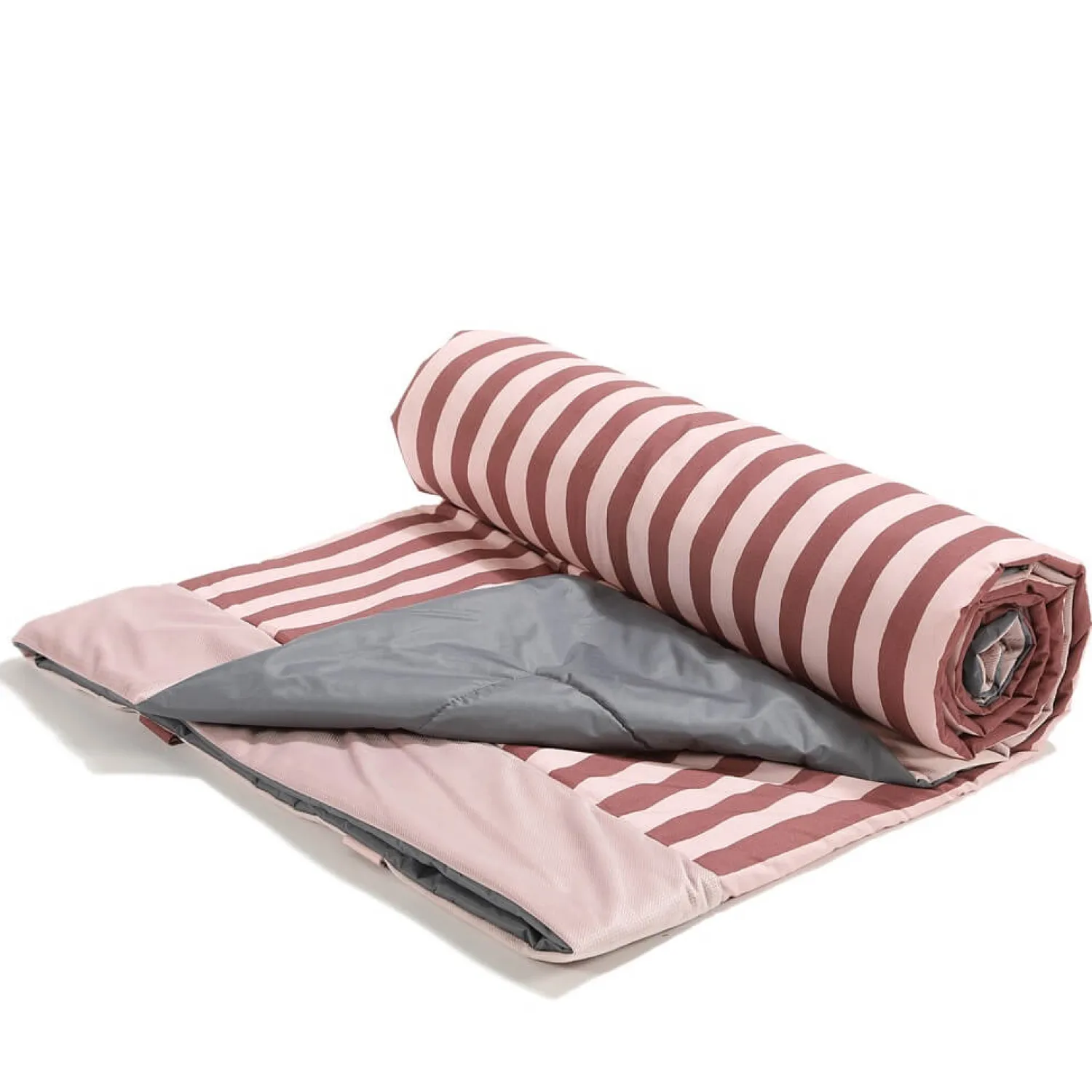 Przydatne Akcesoria | La Millou Koc piknikowy z kieszonką, mata do zabawy XXL 180x190 - STRIPES PINK