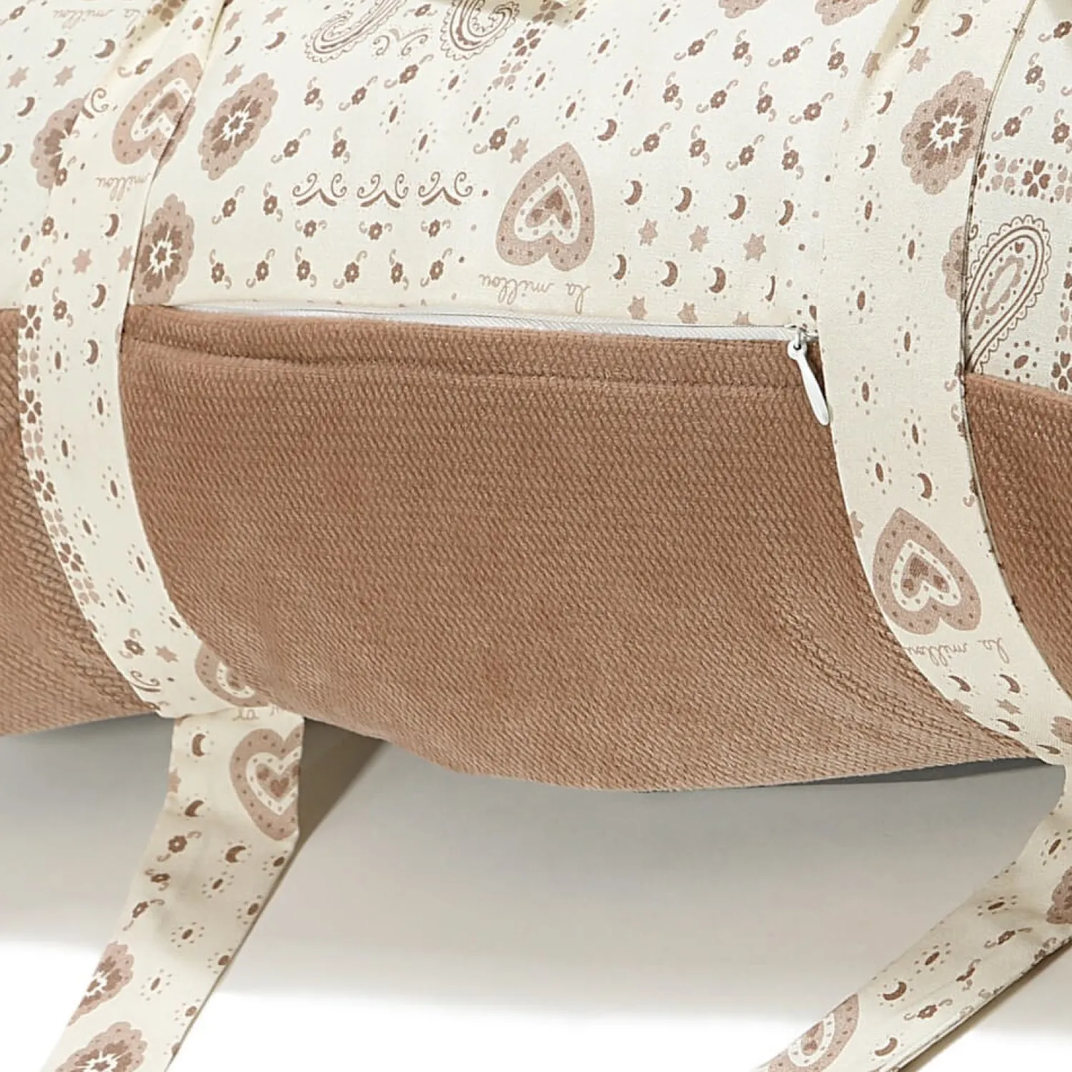 Przydatne Akcesoria | La Millou Koc piknikowy z kieszonką, mata do zabawy XXL 180x190 - BANDANA CREAM
