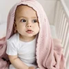 Kocyki|Kocyki | Lullalove Kocyk ażurowy DAISY - pudrowy róż