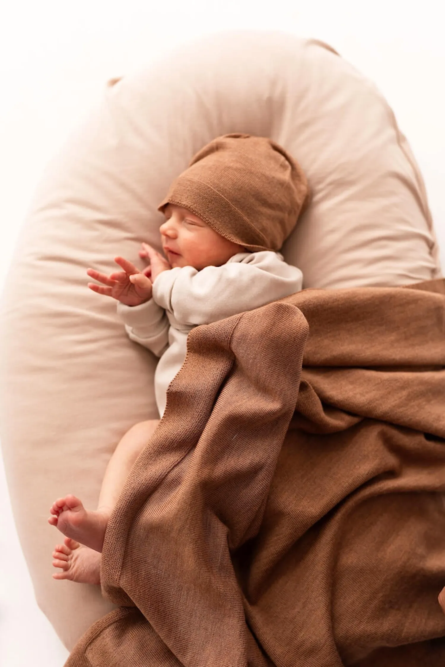 Kocyki|Kocyki | Amori Amori Kocyk Merino Cozy - cynamonowy