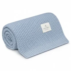 Kocyki|Kocyki | My Memi Kocyk ze 100% wełny merino baby blue - premium collection
