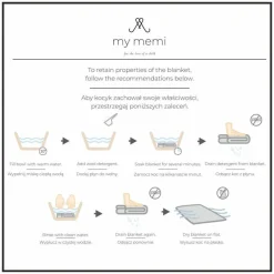 Kocyki|Kocyki | My Memi Kocyk ze 100% wełny merino cream w prążek - premium collection