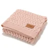 Kocyki|Kocyki | La Millou Kocyk ze 100% wełny merino - Stoned pink