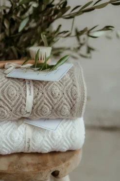 Kocyki|Kocyki | My Memi Kocyk ze 100% wełny merino warm beige Pearl - premium collection