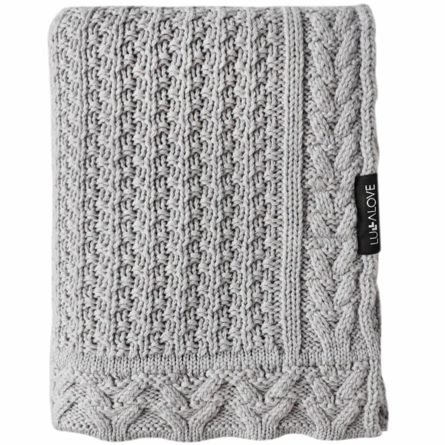 Kocyki|Kocyki | Lullalove Kocyk z wełny merino - szare ciasteczko PREMIUM