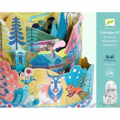 Kolorowanki|8 Lat+ | Djeco Kolorowanki 3D - Na szczycie świata