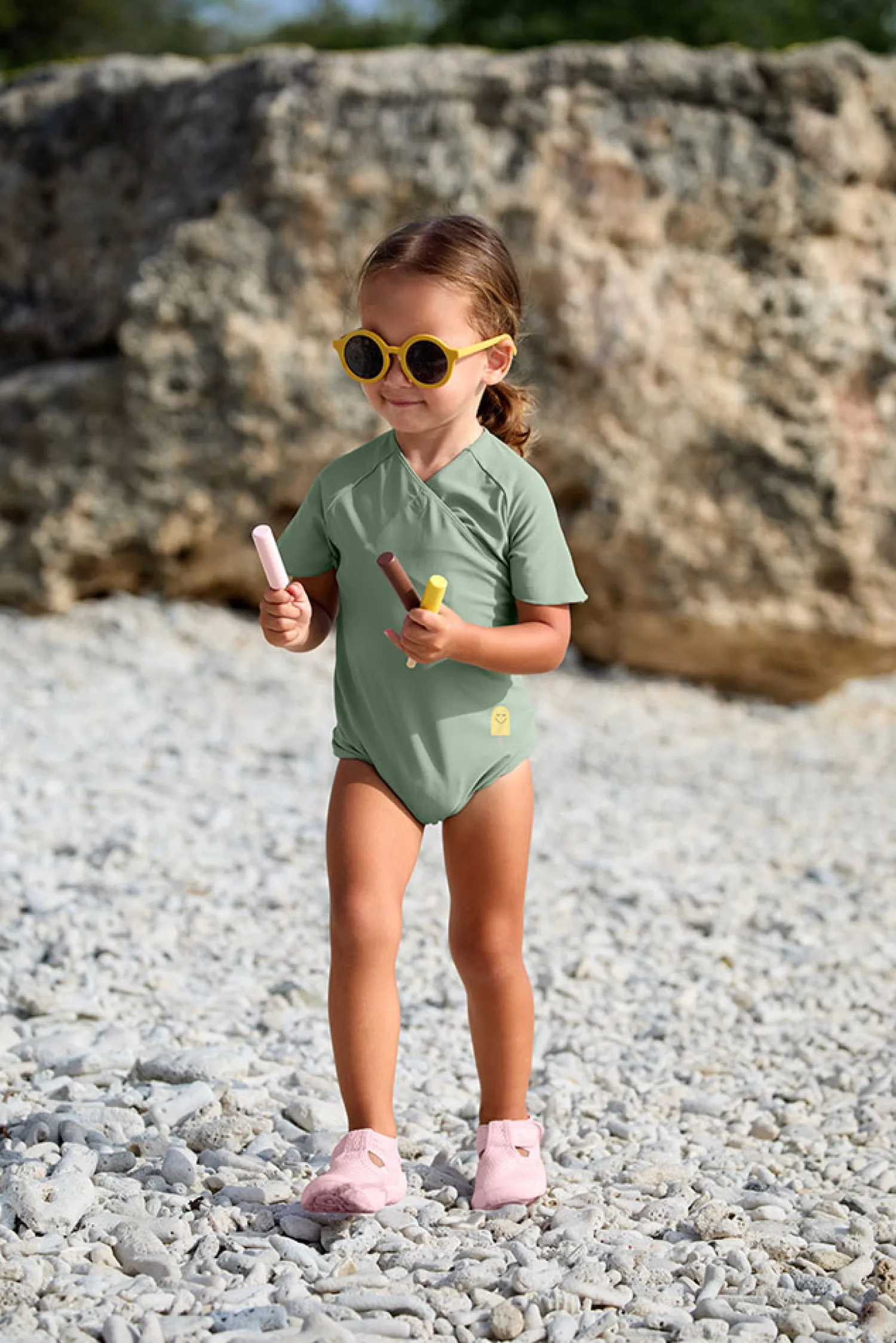 Stroje Kąpielowe|Stroje Kąpielowe | Lassig Kombinezon do pływania z krótkim rękawem UV60 Splash & Fun - Green
