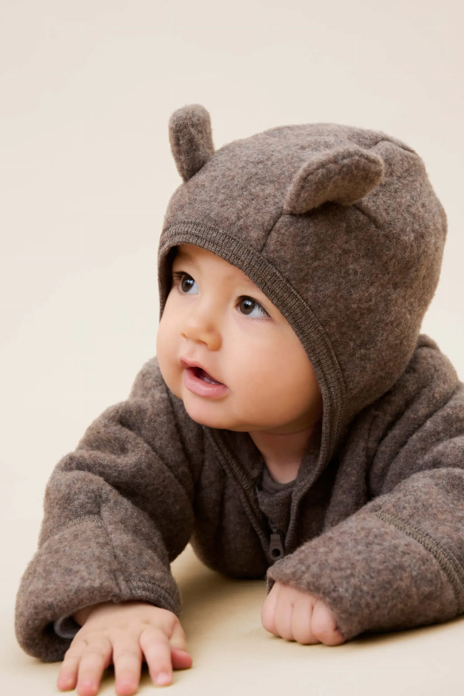 Kombinezony|Ubranka Dziecięce | HUTTEliHUT Kombinezon 100% wełny merino - Brown Melange