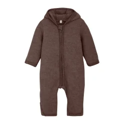 Kombinezony|Ubranka Dziecięce | HUTTEliHUT Kombinezon 100% wełny merino - Brown Melange