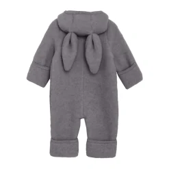 Kombinezon 100% wełny merino z uszkami królika - Medium Grey Melange