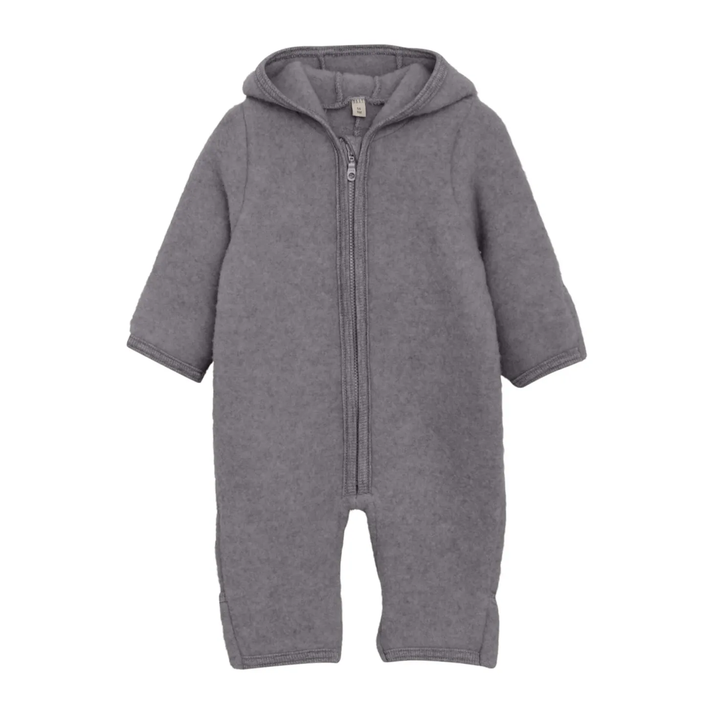 Kombinezon 100% wełny merino z uszkami królika - Medium Grey Melange