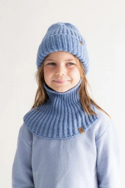Komin golf dziecięcy z puchatej przędzy Bubo - baby blue