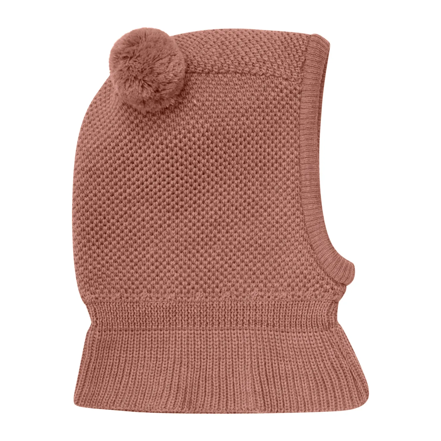 Kominiarka z pomponami 100% wełny merino - Burlwood