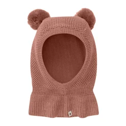 Kominiarka z pomponami 100% wełny merino - Burlwood