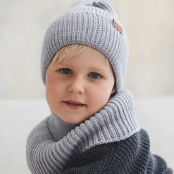 Kominy, Chustki, Apaszki | Patulove Komin z golfem merino WINTER GREY