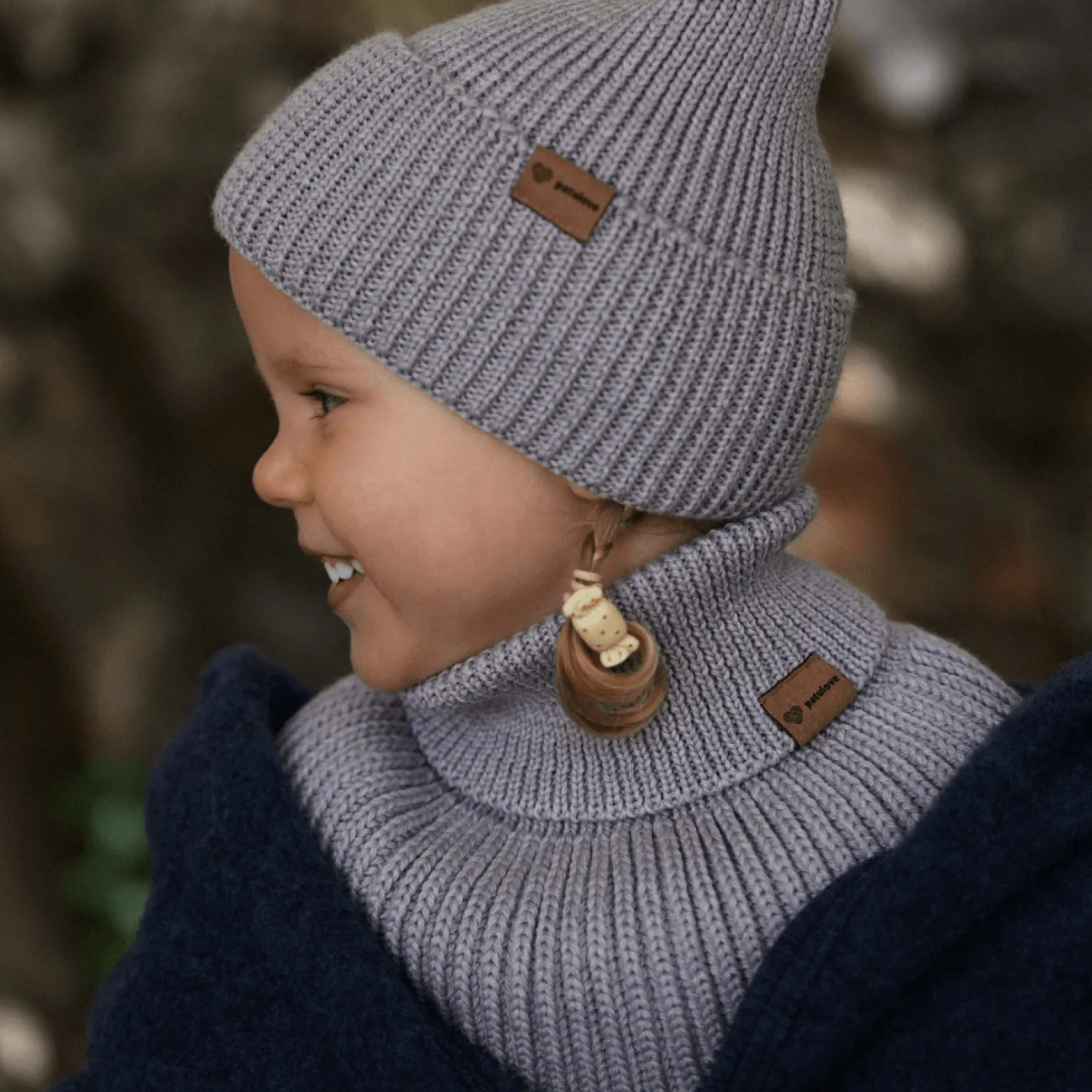Kominy, Chustki, Apaszki | Patulove Komin z golfem merino WINTER GREY