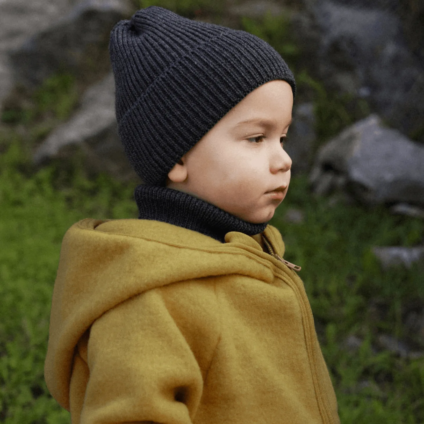 Komin z golfem merino WINTER GRAPHITE