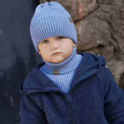 Komin z golfem merino WINTER SKY BLUE