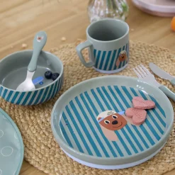 Komplet naczyń z porcelany Tiny Team Piesek