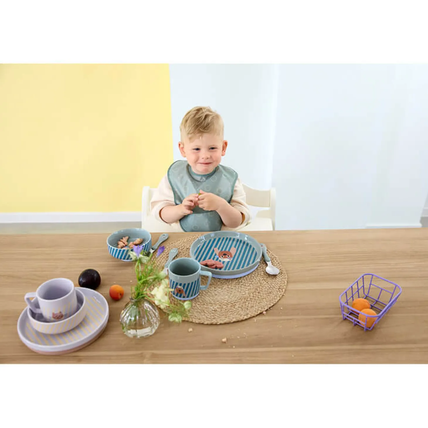 Komplet naczyń z porcelany Tiny Team Piesek