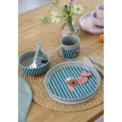 Komplet naczyń z porcelany Tiny Team Piesek
