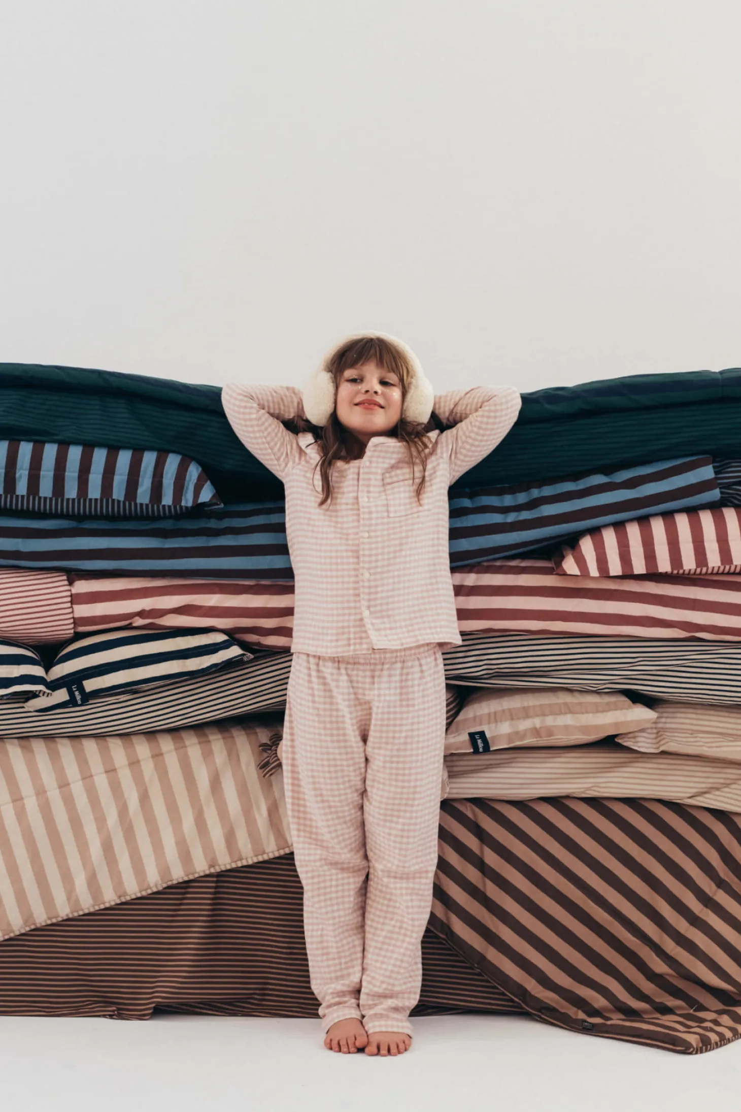 Komplet pościeli bawełnianej HYGGE - STRIPES BROWN