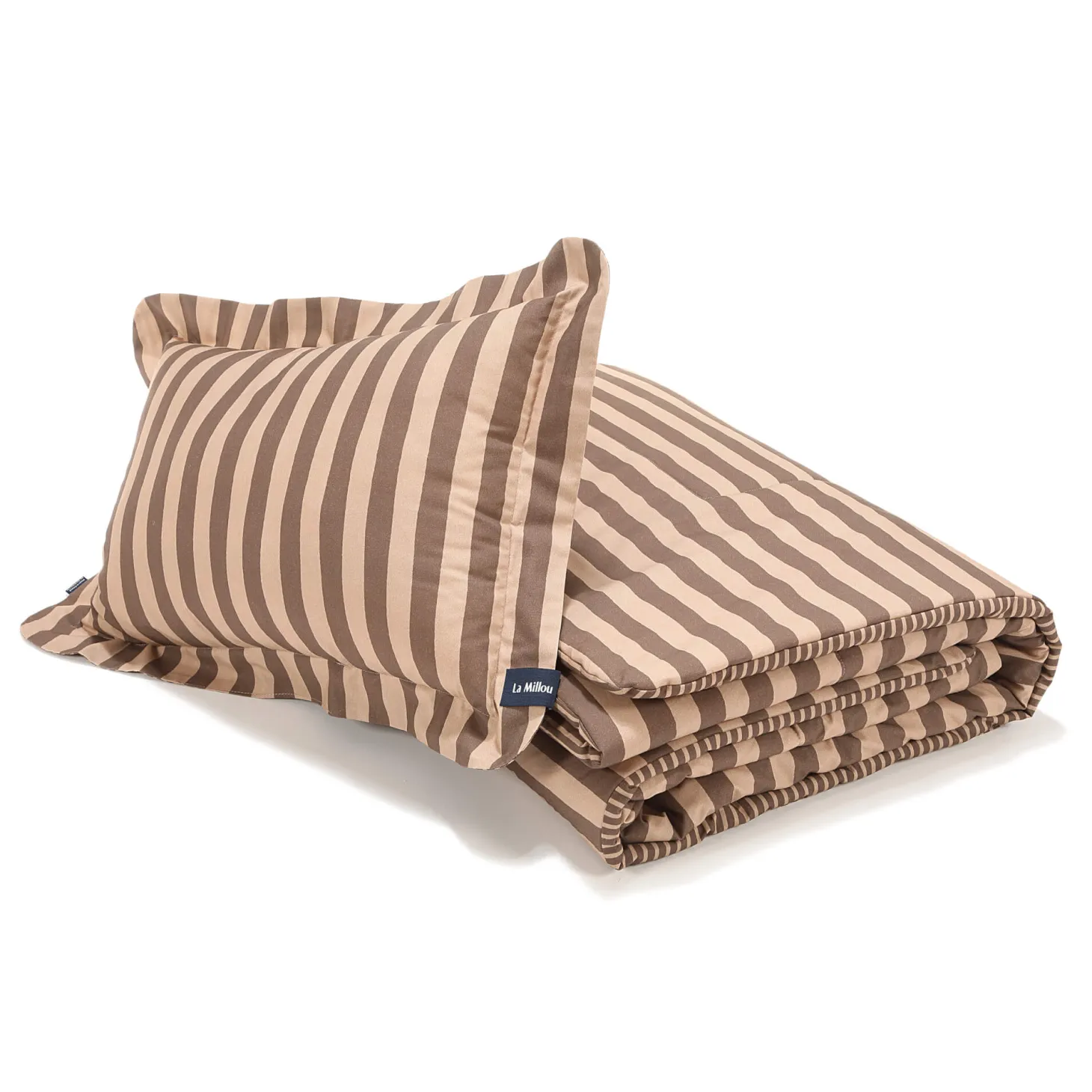 Komplet pościeli bawełnianej HYGGE - STRIPES BROWN