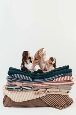 Komplet pościeli bawełnianej HYGGE - STRIPES BROWN