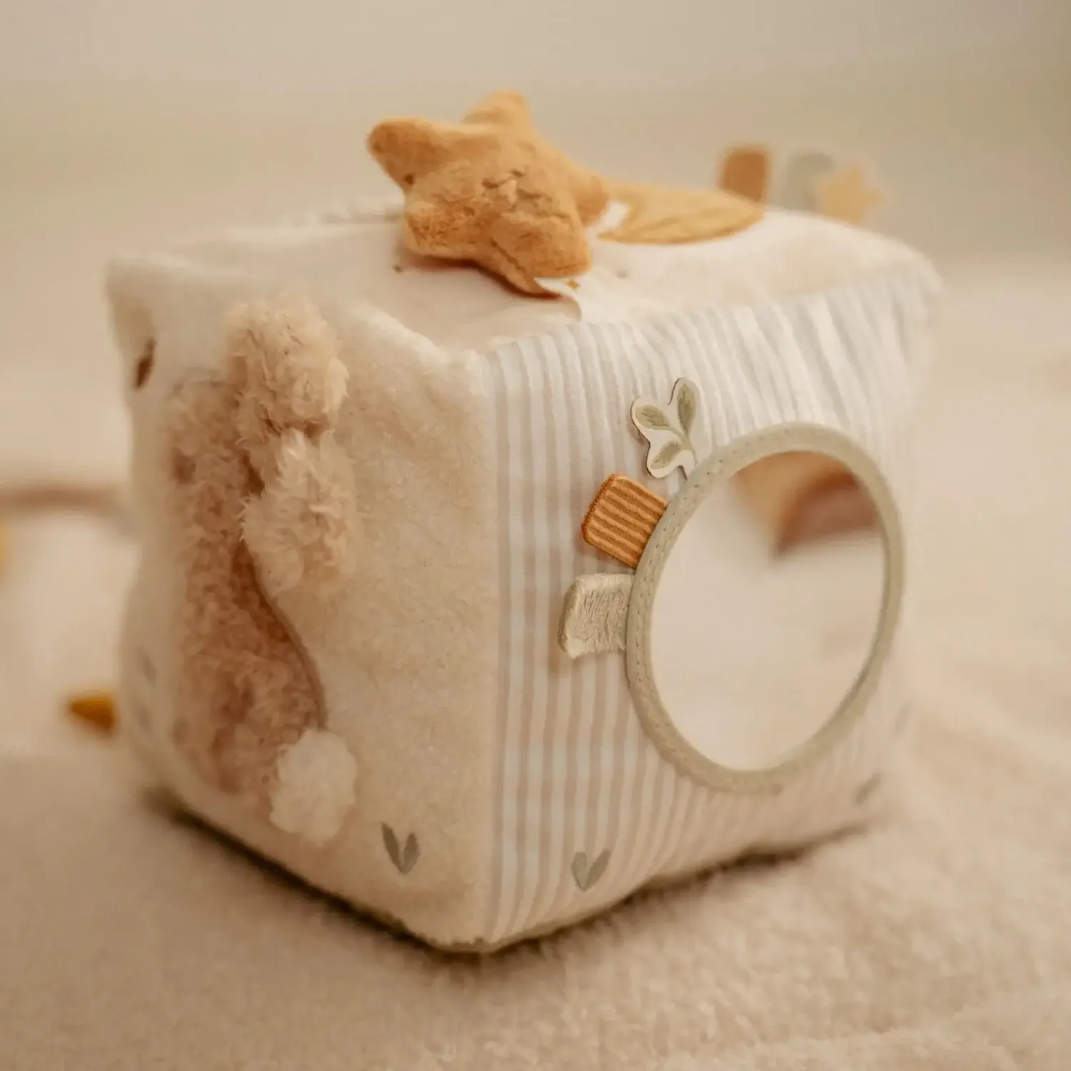 12M+|Sensoryczne | Little Dutch Kostka aktywizująca Newborn Naturals