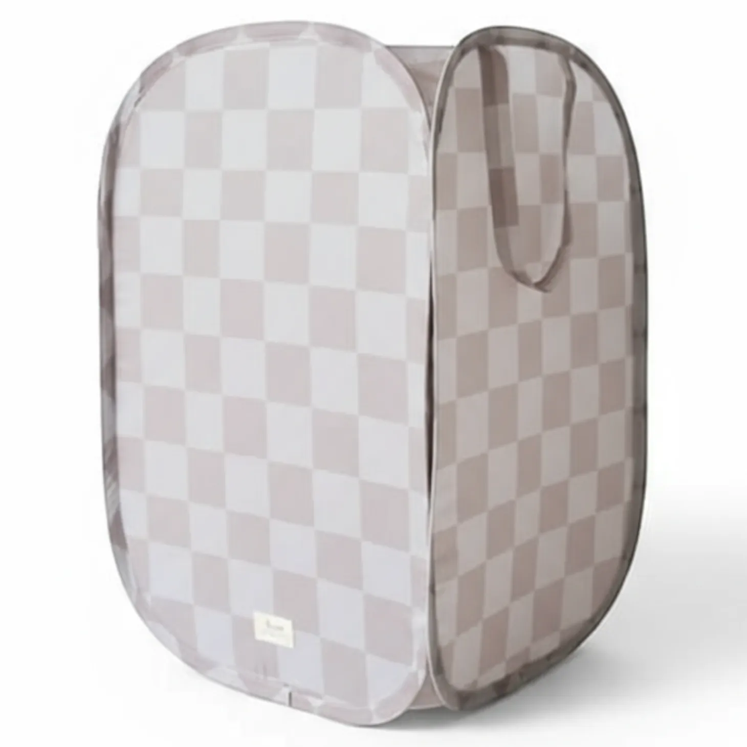 Kosz na pranie i zabawki Pop-up Checkerboard Beige